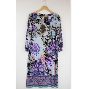 ECI New York! Floral Long sleeve Dress Size 8
